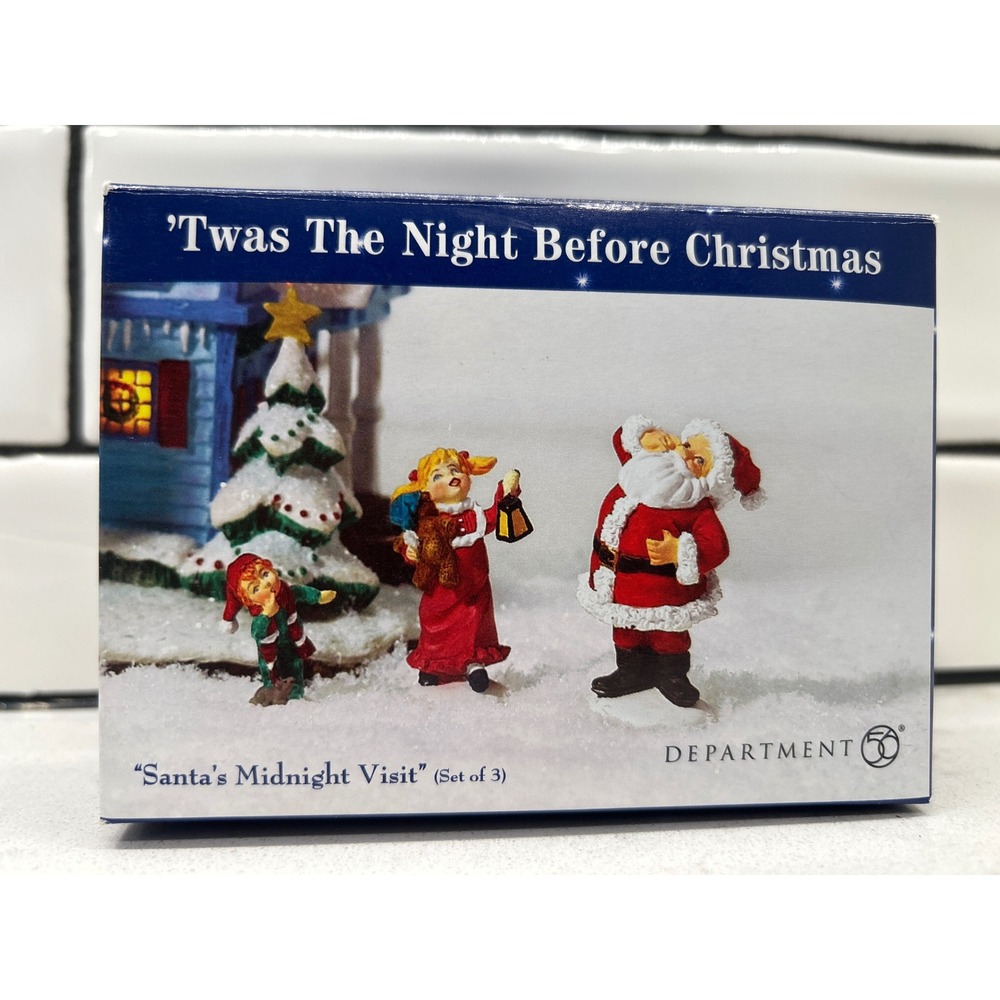 Department 56 Santa's Midnight Visit Set of 3 Christmas Figurines 56.78107
